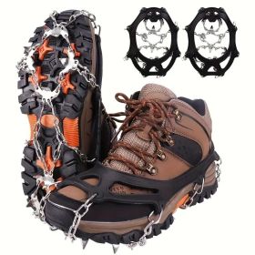 Universal Anti-slip Grip Spikes, 2025 Upgraded Universal Anti-slip Spikes for Ice Skates And Boots, with 19 Steel Spikes, Ice And Snow Grip Spike (Model: L)